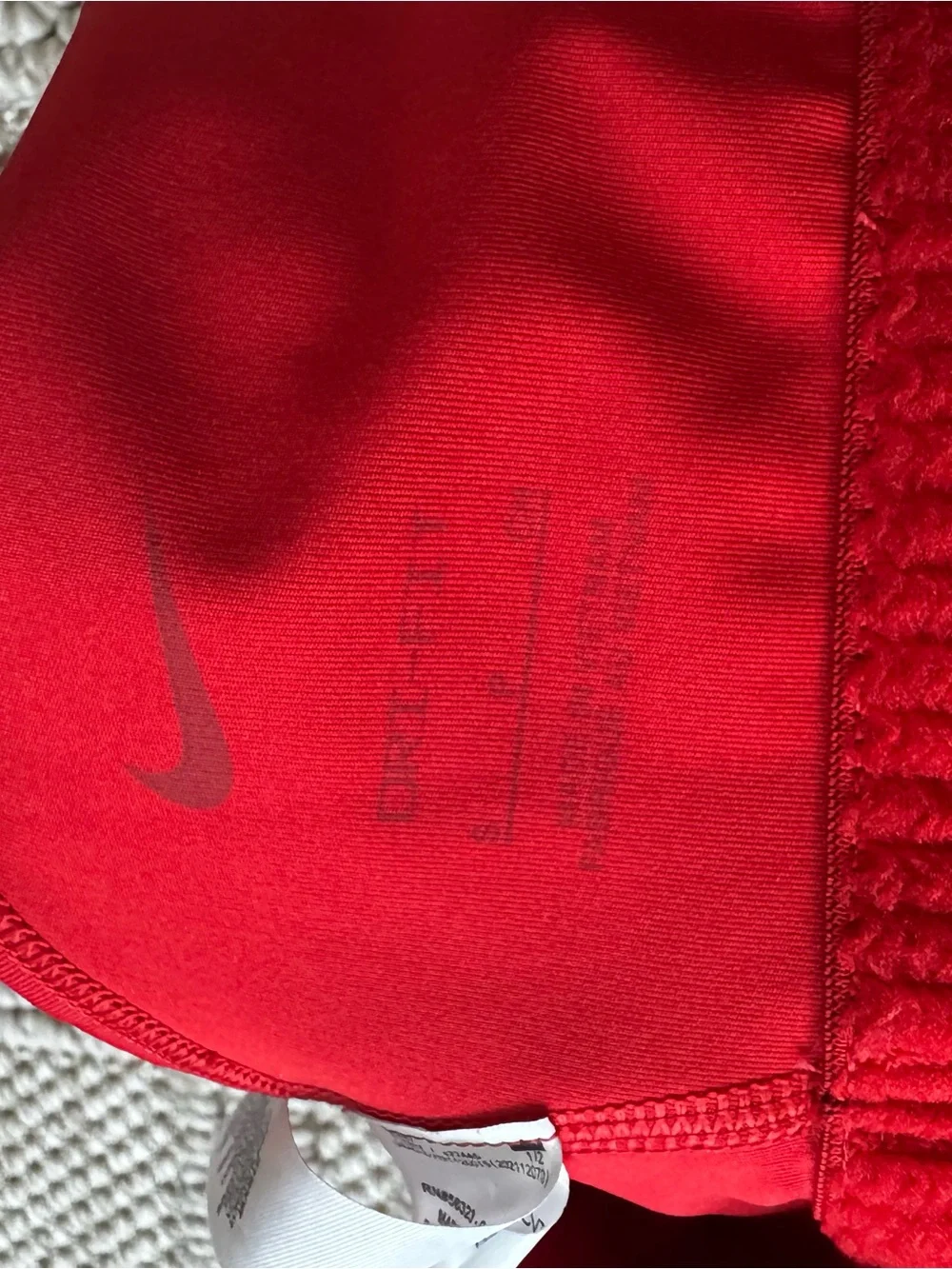 Nike Red Racerback Sports Bra with White Swoosh